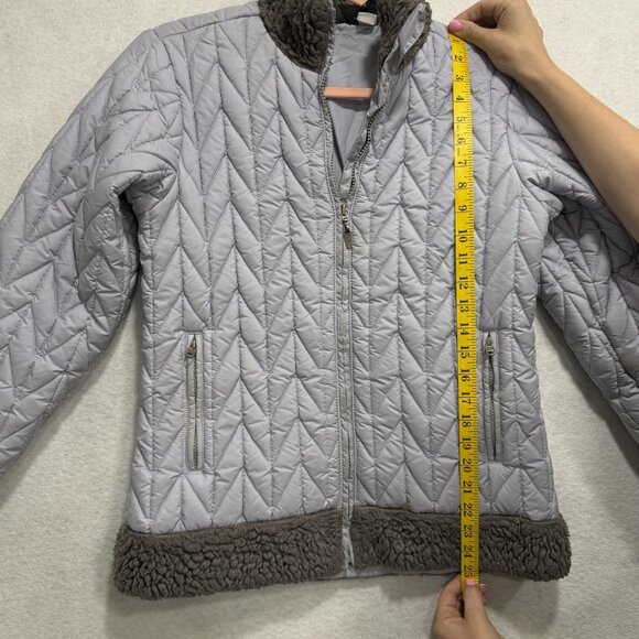 Patagonia Jacket Womens Medium Sherpa Lined Quilted Full Zip Made USA Vintage St - Picture 9 of 12